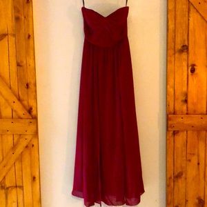 Gorgeous burgundy bridesmaid dress